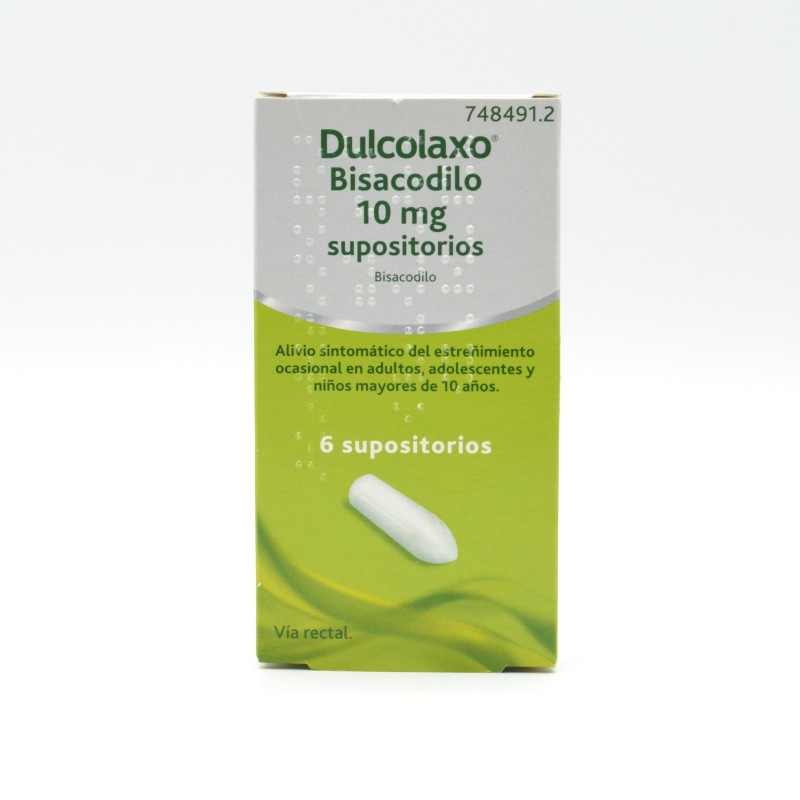 DULCOLAXO BISACODILO 10 MG 6 SUPOSITORIOS Supositorios y enemas DULCOLAXO BISACODILO 10 MG 6 SUPOSITORIOS Supositorios y enemas