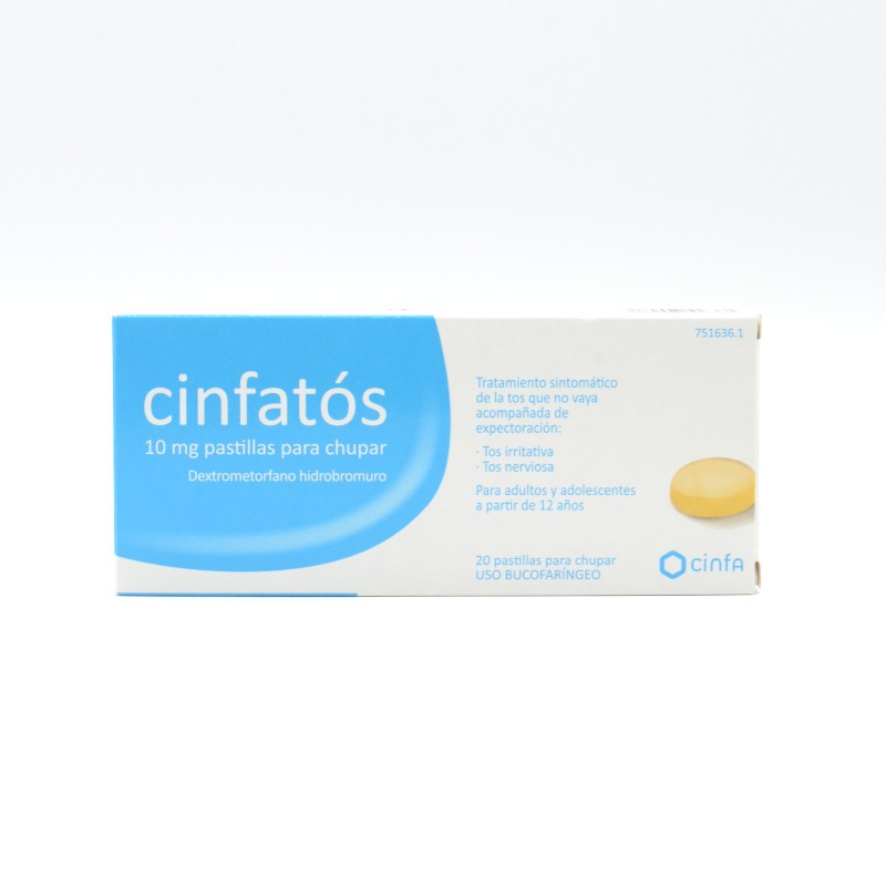 CINFATOS 10 MG 20 PASTILLAS PARA CHUPAR Dolor de garganta