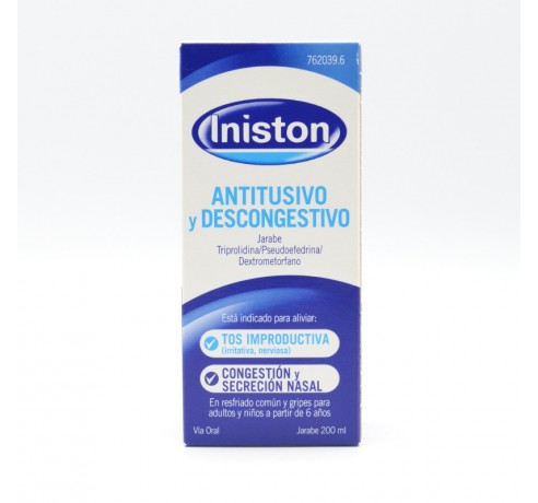 INISTON TOS Y CONGESTION JARABE 200 ML Jarabes tos con moco adulto