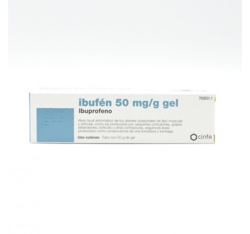 IBUFEN TOPICO 50 MG/G GEL TOPICO 50 G Antiflamatorios tópicos