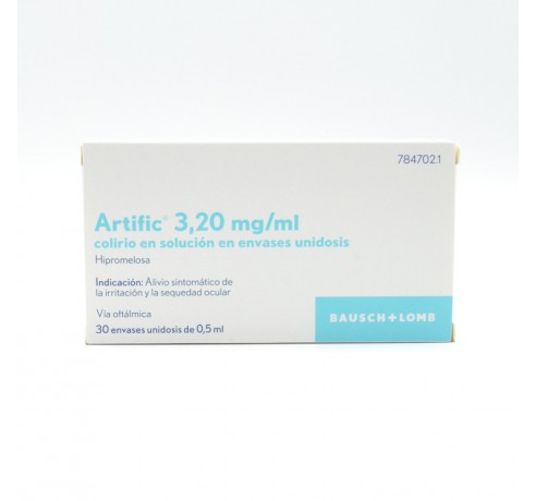 ARTIFIC 3.2 MG/ML COLIRIO 30 MONODOSIS SOLUCION Ojos