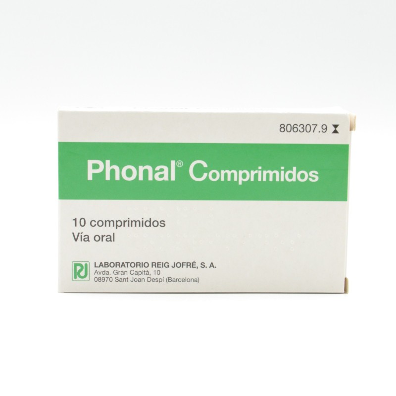 PHONAL 10 COMPRIMIDOS PARA CHUPAR Dolor de garganta