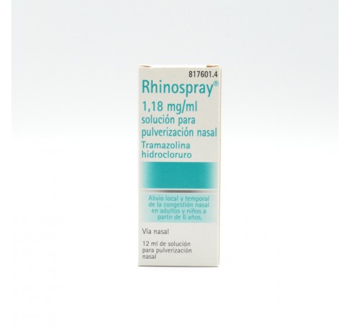 RHINOSPRAY 1.18 MG/ML NEBULIZADOR NASAL 12 ML Congestión nasal