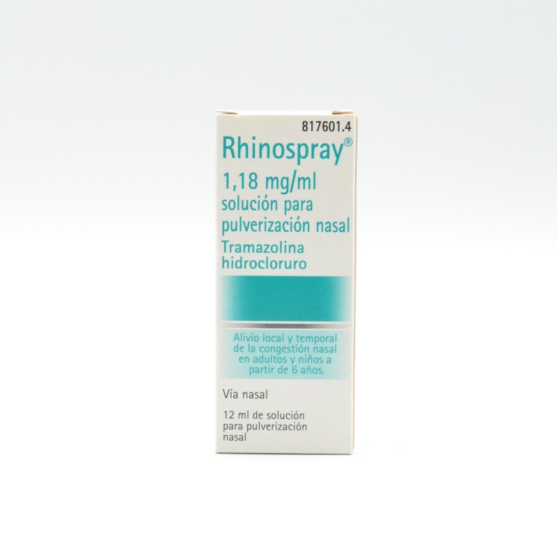 RHINOSPRAY 1.18 MG/ML NEBULIZADOR NASAL 12 ML Congestión nasal