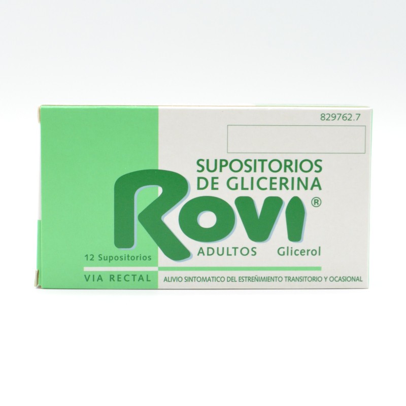 SUPOSITORIOS GLICERINA ROVI ADULTOS 3.36 G 12 SU Supositorios y enemas