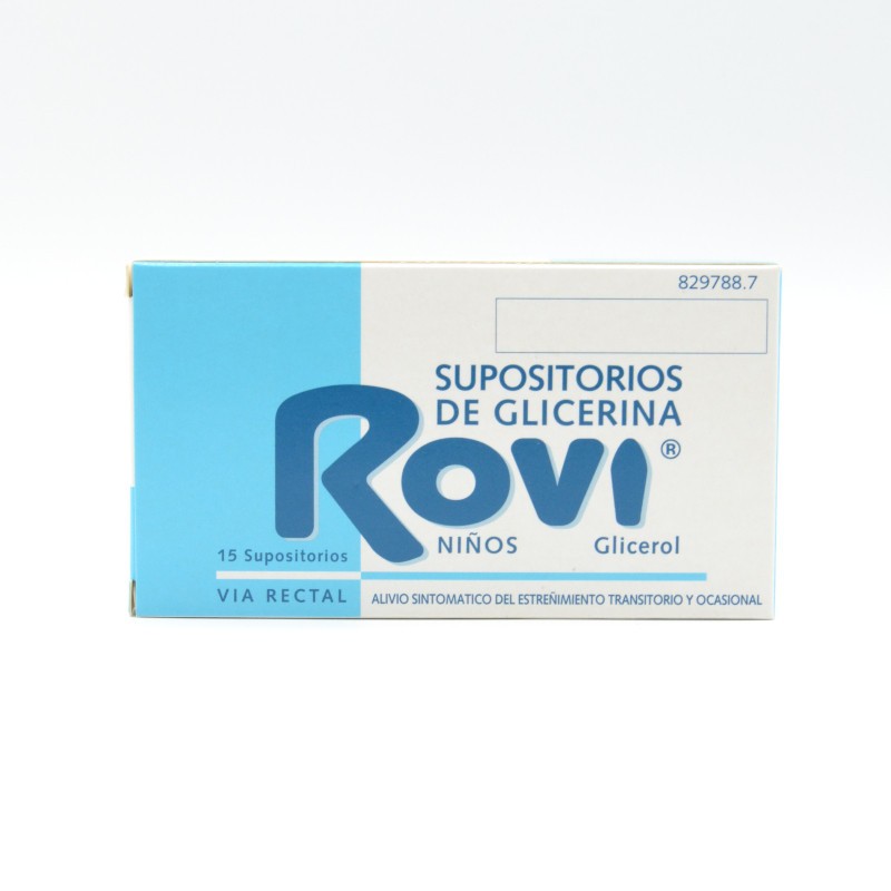 SUPOSITORIOS GLICERINA ROVI INFANTIL 1.44 G 15 S Supositorios y enemas