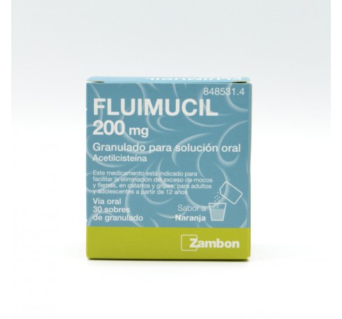 FLUIMUCIL 200 MG 30 SOBRES GRANULADO Antigripales