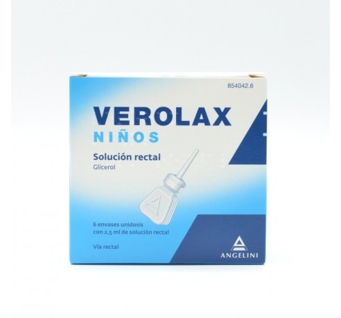 VEROLAX NIÑOS 1.8 ML SOLUCION RECTAL 6 ENEMAS 2. Supositorios y enemas