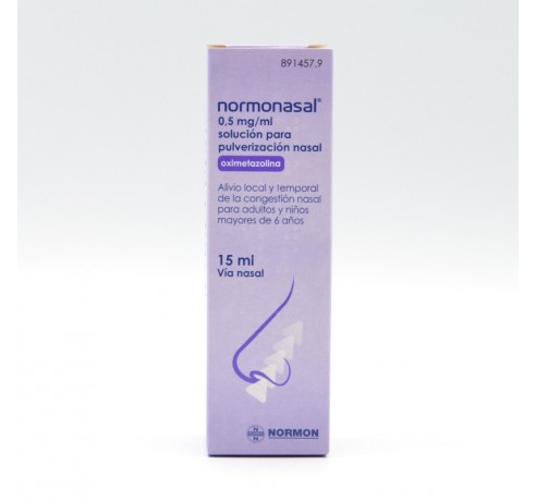 NORMONASAL 0.5 MG/ML NEBULIZADOR NASAL 15 ML Congestión nasal