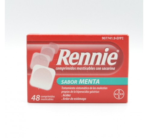 RENNIE 48 COMPRIMIDOS MASTICABLES C/ SACARINA Antiácidos