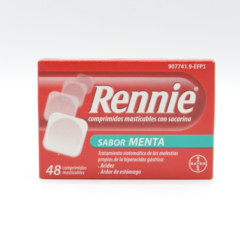 RENNIE 48 COMPRIMIDOS MASTICABLES C/ SACARINA Antiácidos