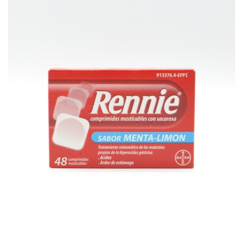 RENNIE 48 COMPRIMIDOS MASTICABLES MENTA/LIMON C/ Antiácidos