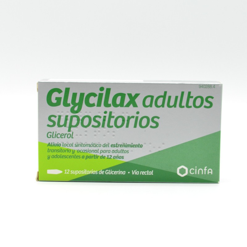 GLYCILAX ADULTOS 3.31 G 12 SUPOSITORIOS Supositorios y enemas
