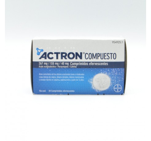 ACTRON COMPUESTO 20 COMPRIMIDOS EFERVESCENTES Otros anti-inflamatorios orales