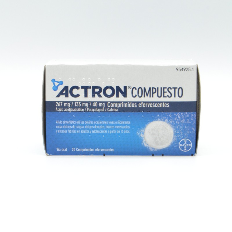 ACTRON COMPUESTO 20 COMPRIMIDOS EFERVESCENTES Otros anti-inflamatorios orales