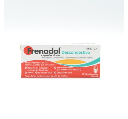 FRENADOL DESCONGESTIVO 16 CAPSULAS Antigripales