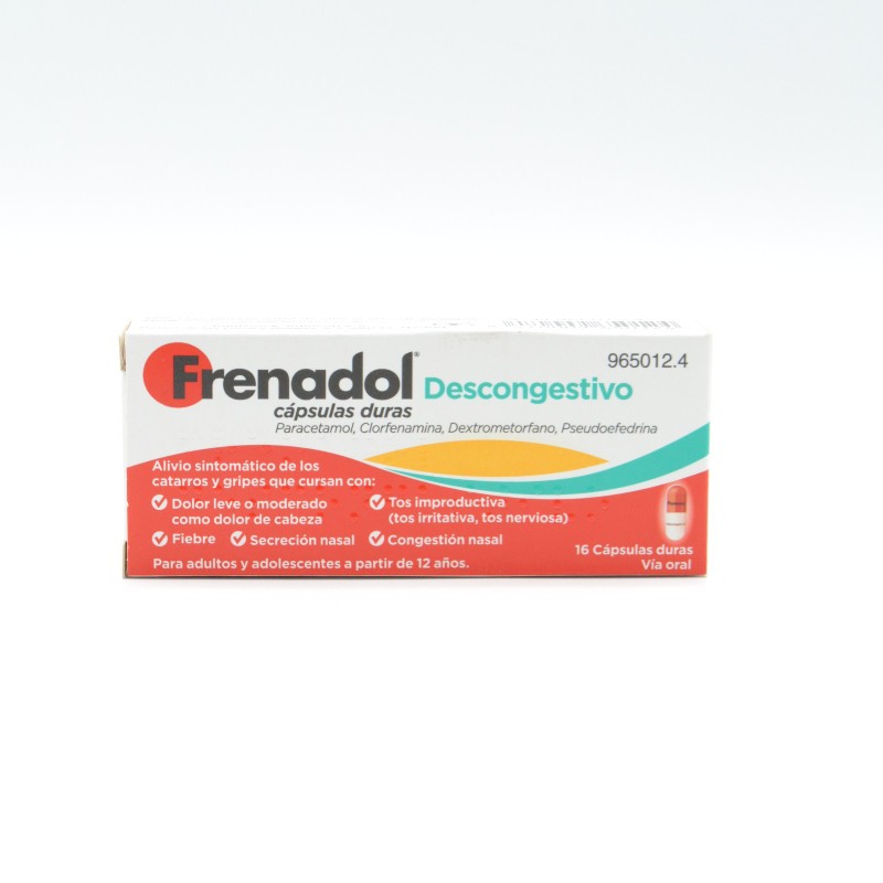 FRENADOL DESCONGESTIVO 16 CAPSULAS Antigripales