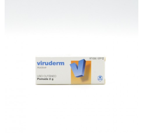 VIRUDERM 50 MG/G POMADA 1 TUBO 2 G Tratamiento de herpes y encías