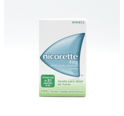 NICORETTE 4 MG 105 CHICLES Anti-tabáquicos