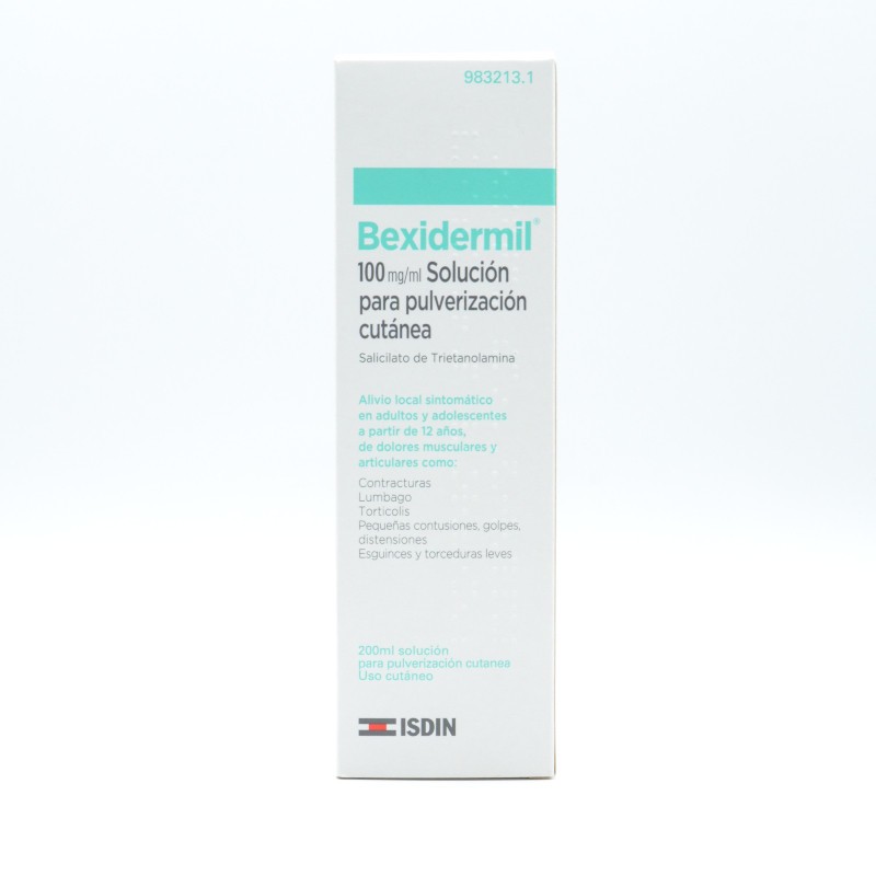 BEXIDERMIL 100 MG/ML AEROSOL TOPICO 200 ML Antiflamatorios tópicos