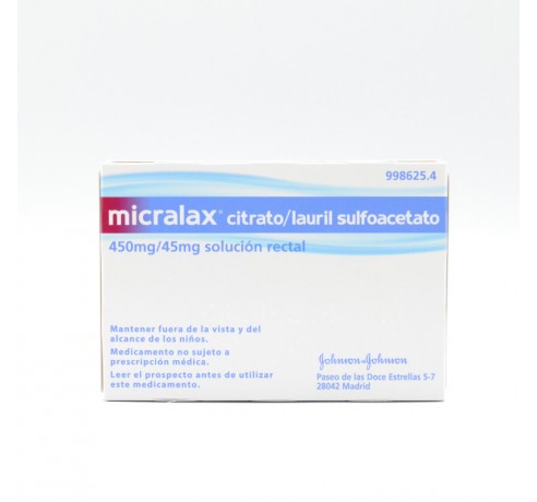 MICRALAX EMULSION RECTAL 4 MICROENEMAS 5 ML Supositorios y enemas