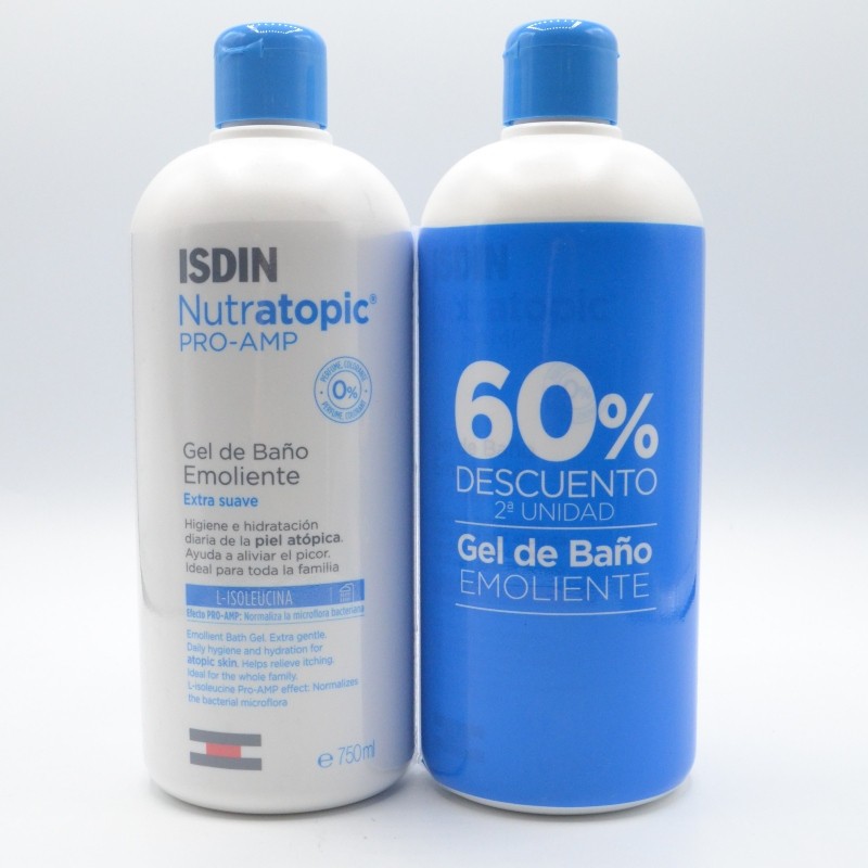 NUTRATOPIC PRO-AMP GEL BAÑO 750 ML DUPLO 60% 2º UD Hidratación y piel atópica