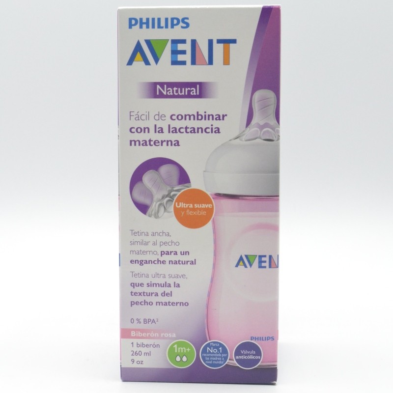 Comprar Biberon Avent Natural +1M 260 Ml Rosa Online