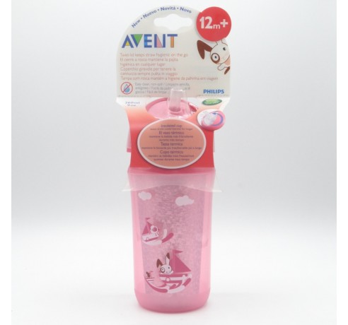 AVENT TAZA TERMICA ROSA/AZUL 260ML +12M Vajilla y accesorios