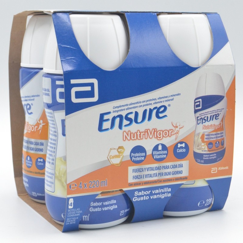 ENSURE NUTRIVIGOR VAINILLA LIQUIDO 4X220ML Nutrición de adulto