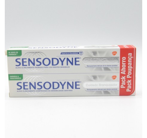 SENSODYNE CUIDADO BLANQUEANTE DUPLO 2X75 ML Encías, caries, dientes sensibles