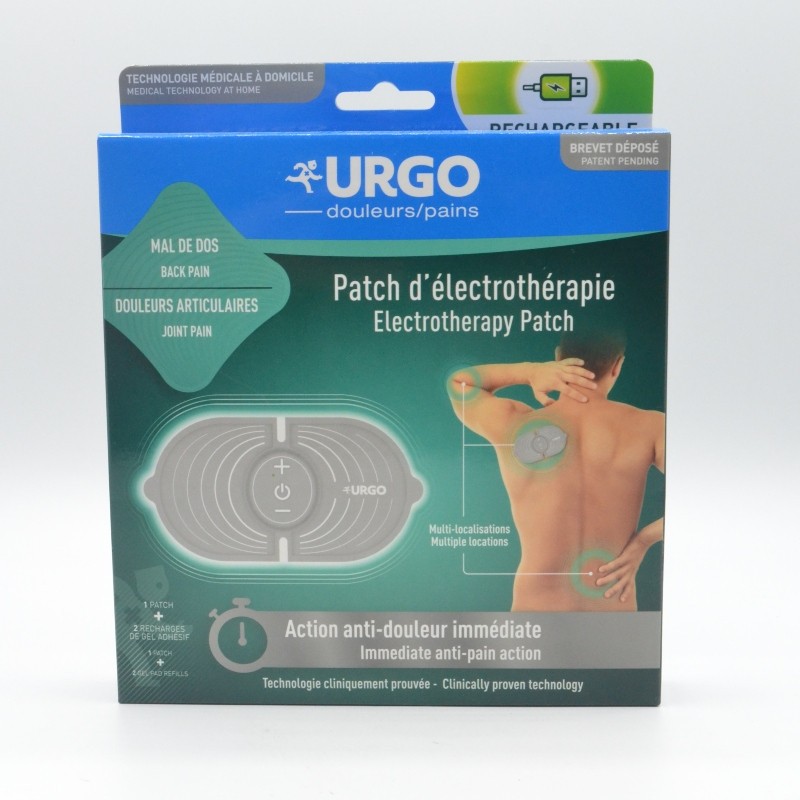 URGO PARCHE ELECTROTERAPIA RECARGABLE + 2 RECARGAS DE GEL Terapia frío/calor