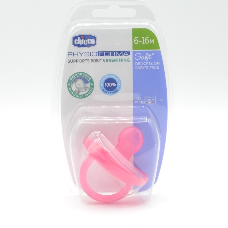 CHUPETE CHICCO TODOSILICONA ROSA 6-16M Chupetes y broches