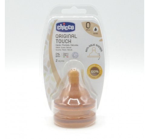 TETINA CHICCO ORIGINAL TOUCH CAUCHO +0M FLUJO LENTO Biberones y tetinas