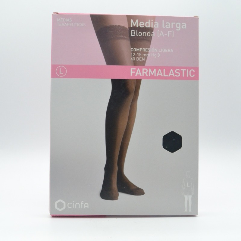 MEDIA LARGA CL BLONDA NEGRA T-G FARMALASTIC Fajas y collarines MEDIA LARGA CL BLONDA NEGRA T-G FARMALASTIC Fajas y collarines