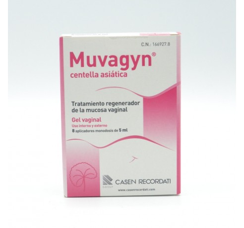 MUVAGYN GEL VAGINAL CENTELLA ASIATICA 8 MONODOS Infección vaginal y probióticos