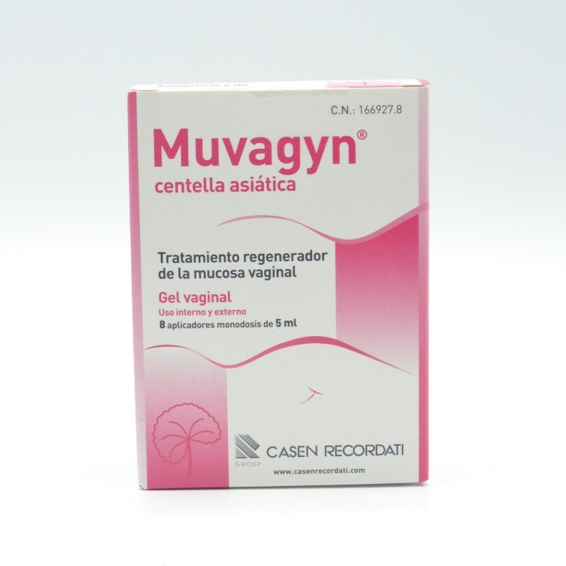 MUVAGYN GEL VAGINAL CENTELLA ASIATICA 8 MONODOS Infección vaginal y probióticos