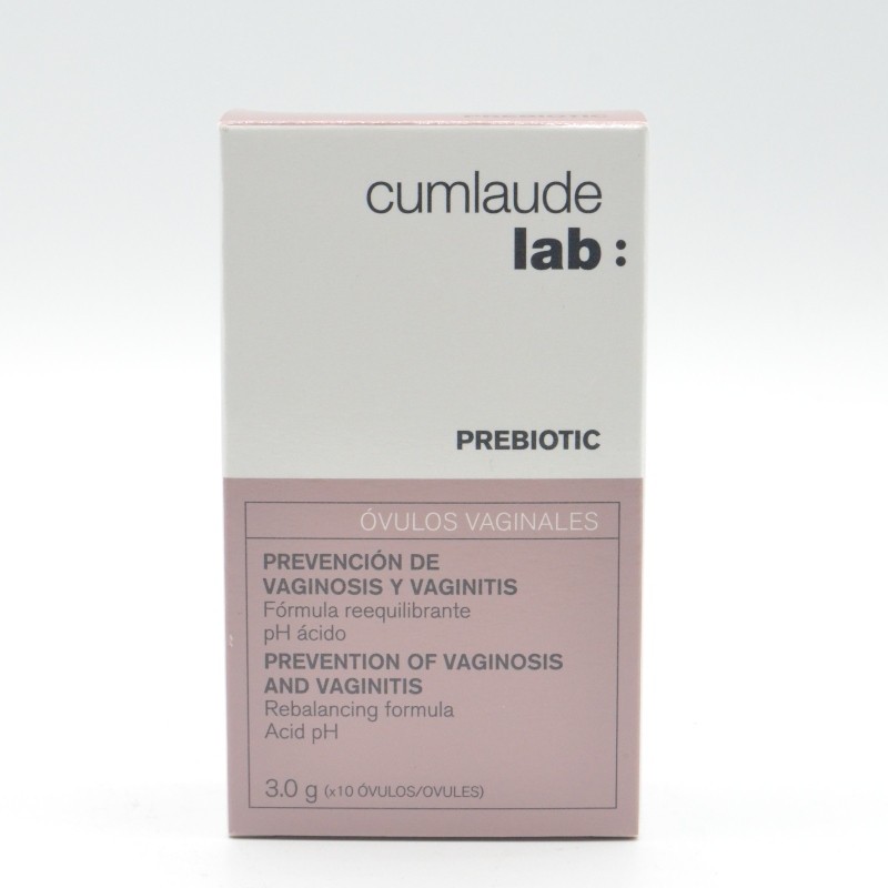 CUMLAUDE PREBIOTIC 10 OVULOS VAGINALES Infección vaginal y probióticos