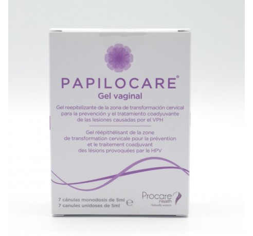 PAPILOCARE GEL VAGINAL 7 CANULAS X 5 ML Zona cervico-vaginal