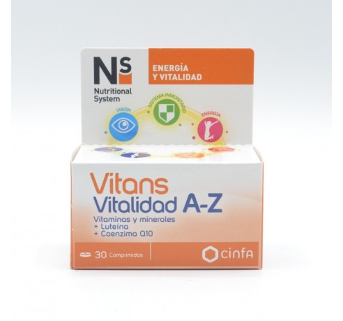 NS VITANS VITALIDAD A-Z 30 COMPRIMIDOS Energía y vitalidad