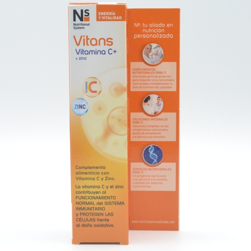 NS VITANS VITAMINA C+ ZINC COMPRIMIDOS EFERVESCENTES Defensas