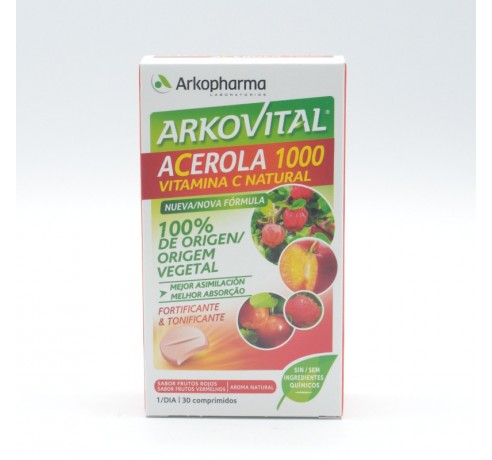 ARKOVITAL ACEROLA 1000 VITAMINA C 30 COMP Antioxidantes