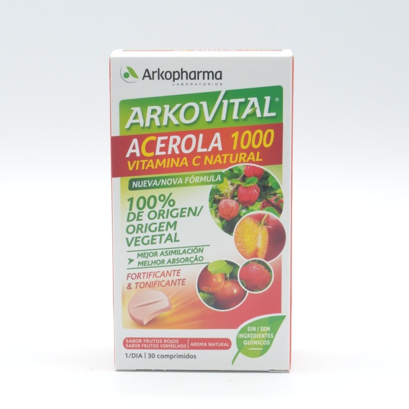 ARKOVITAL ACEROLA 1000 VITAMINA C 30 COMP Antioxidantes