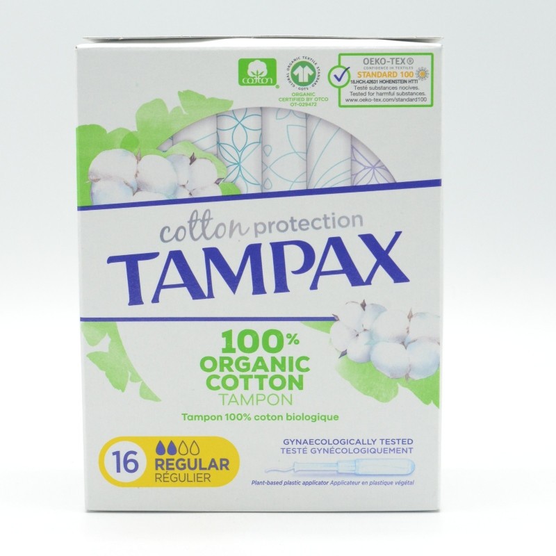 TAMPAX COTTON PROTECTION REGULAR 16 U Menstruación