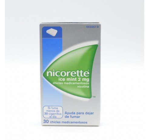 NICORETTE ICE MINT 2 MG 30 CHICLES Anti-tabáquicos