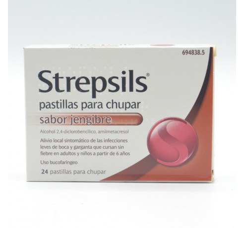 STREPSILS GENGIBRE 24 PASTILLAS PARA CHUPAR Dolor de garganta