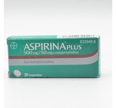 ASPIRINA PLUS 500/50 MG 20 COMPRIMIDOS Otros anti-inflamatorios orales