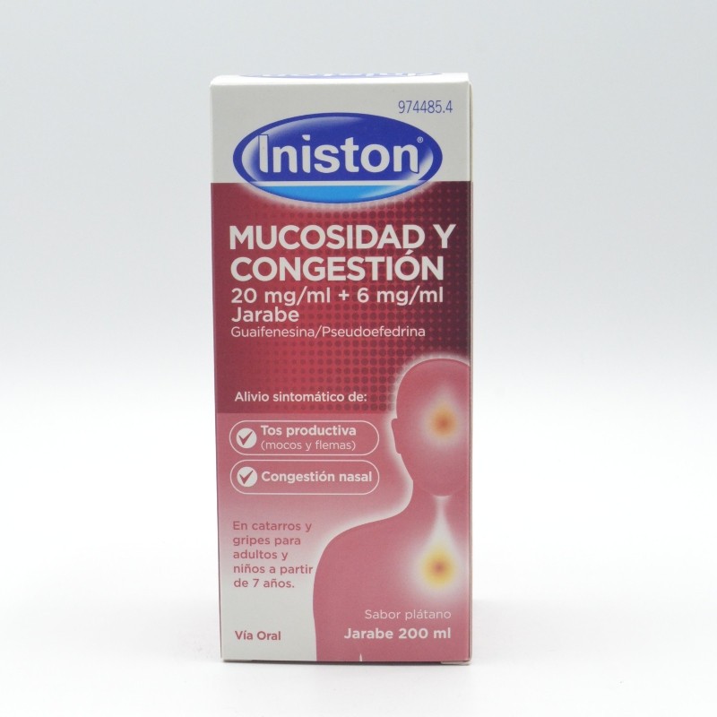 INISTON MUCOSIDAD Y CONGESTION JARABE 200ML Jarabes tos con moco adulto