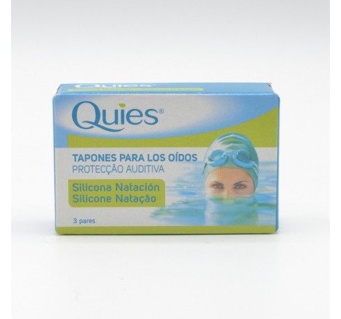 Quies Tapones para Oídos Silicona Natación Niños 3 Pares