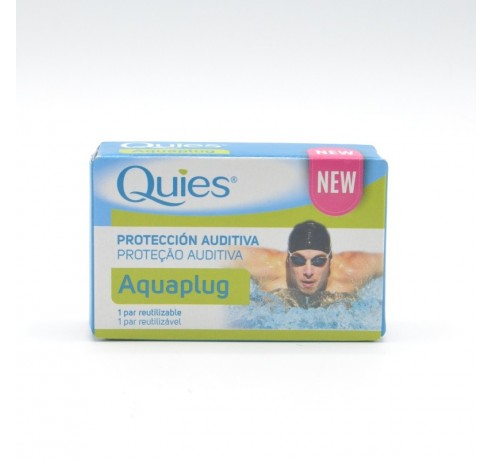 QUIES TAPONES AQUAPLUG PROTECCION AUDITIVA 1 PAR Tapones