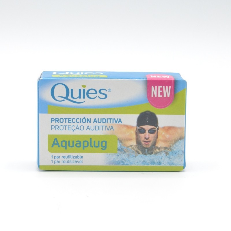 QUIES TAPONES AQUAPLUG PROTECCION AUDITIVA 1 PAR Tapones